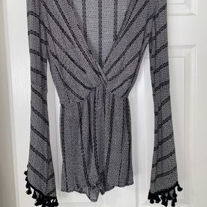 Black and white romper